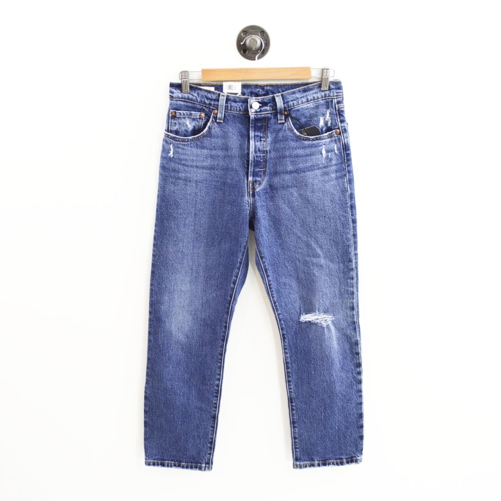 Levi's 501 Original Crop Salsa High Rise Straight Leg Jean #202-2